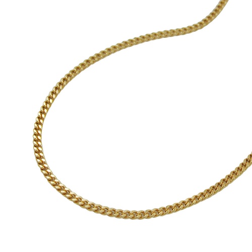 Kette 1mm Panzerkette 9Kt GOLD 50cm