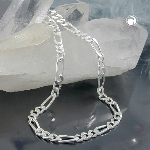 Kette 3mm Figarokette Silber 925 70cm