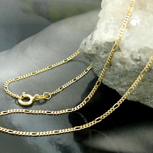 Kette 1,6mm Figarokette 9Kt GOLD 45cm