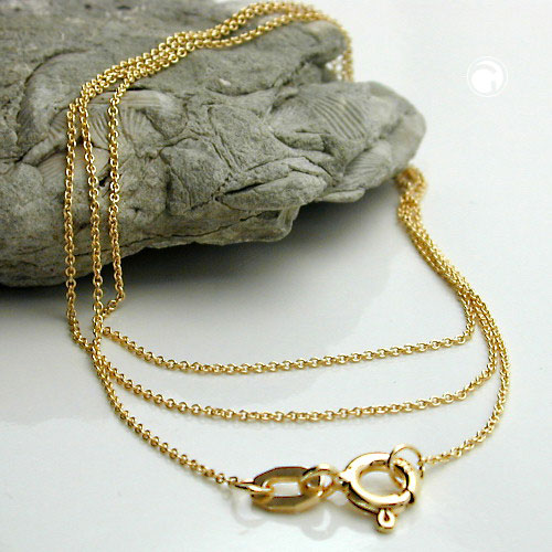 Kette 0,7mm dünne Ankerkette 9Kt GOLD 50cm