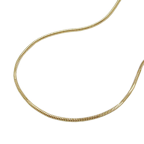 Kette 07mm Schlange 5-kant 14Kt GOLD 45cm