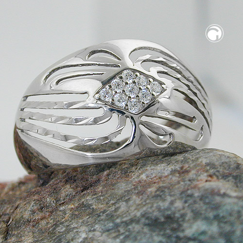 Ring mit Zirkonias Silber 925