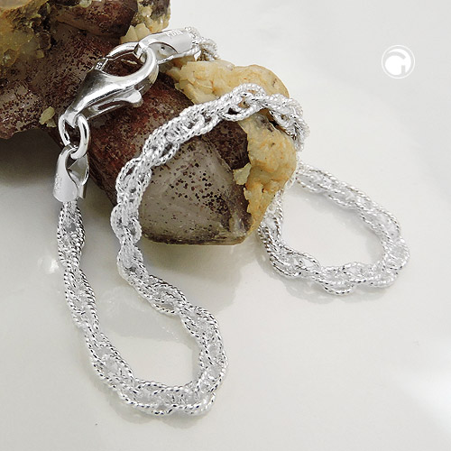 Kette 3mm Doppelankerkette Silber 925 50cm